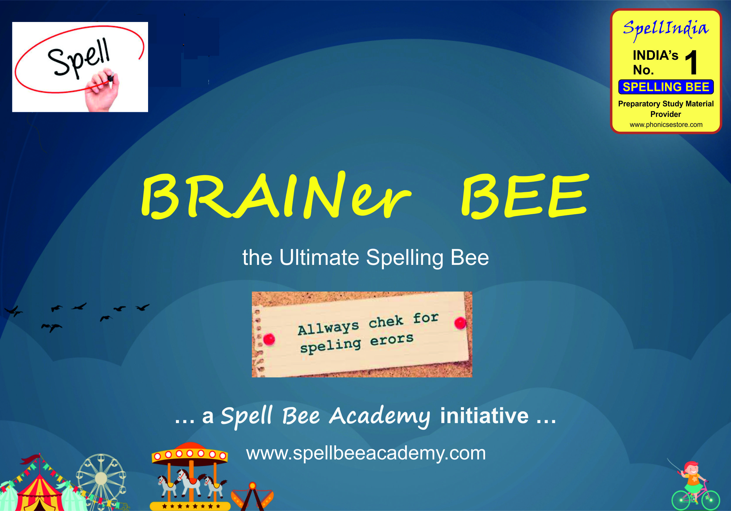 spelling spell bee competition exam for class 1